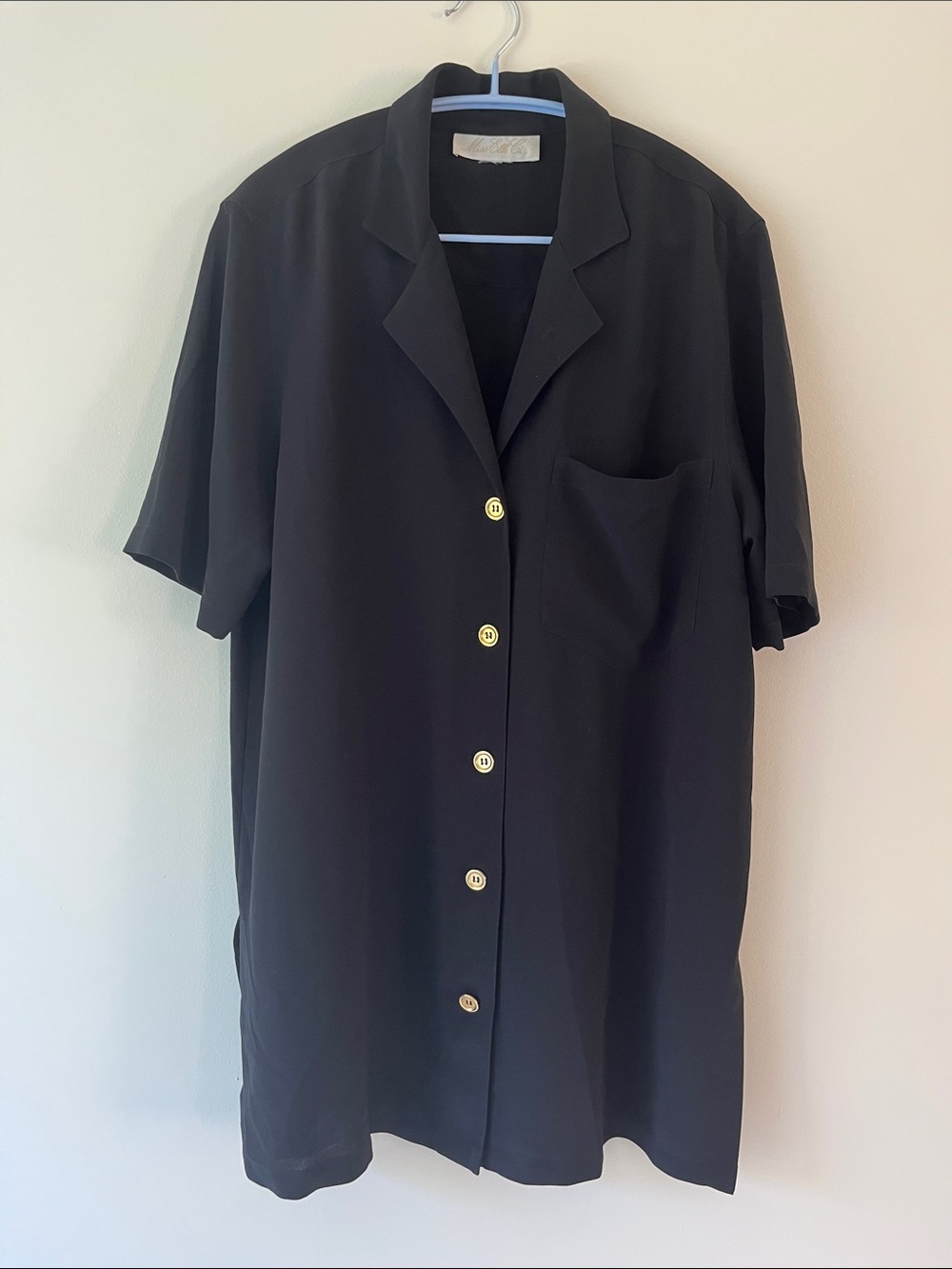 80s Chiffon Button Down Shirt